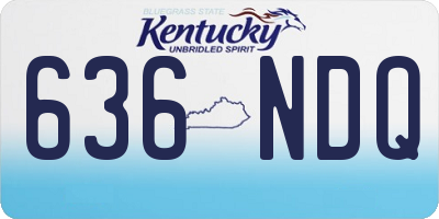 KY license plate 636NDQ