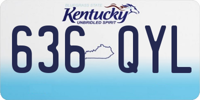 KY license plate 636QYL