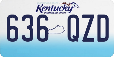 KY license plate 636QZD