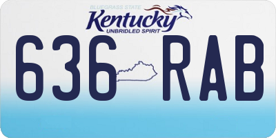 KY license plate 636RAB