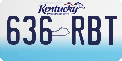 KY license plate 636RBT