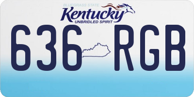 KY license plate 636RGB