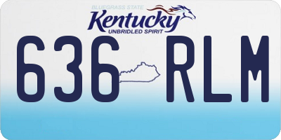 KY license plate 636RLM