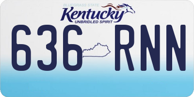 KY license plate 636RNN