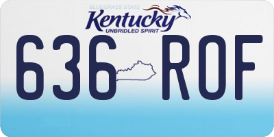 KY license plate 636ROF