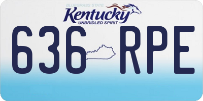 KY license plate 636RPE