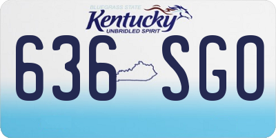 KY license plate 636SGO