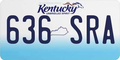 KY license plate 636SRA