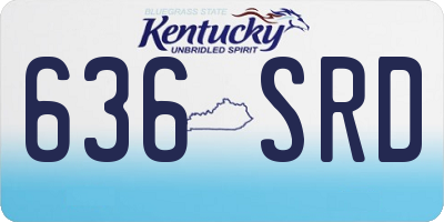 KY license plate 636SRD