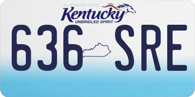 KY license plate 636SRE