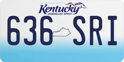 KY license plate 636SRI