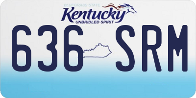 KY license plate 636SRM