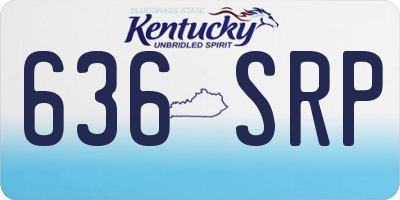 KY license plate 636SRP