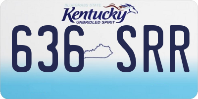 KY license plate 636SRR