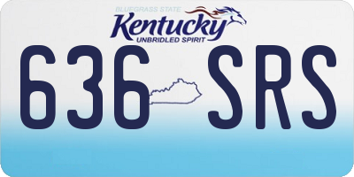 KY license plate 636SRS