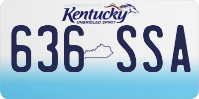 KY license plate 636SSA