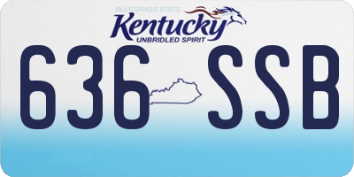 KY license plate 636SSB