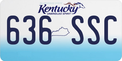 KY license plate 636SSC