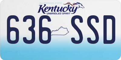 KY license plate 636SSD