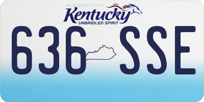 KY license plate 636SSE
