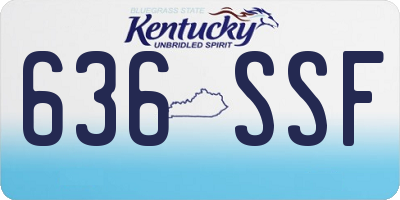KY license plate 636SSF