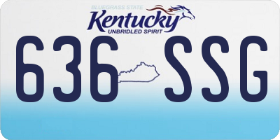 KY license plate 636SSG
