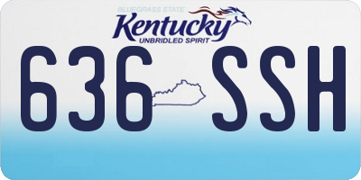 KY license plate 636SSH