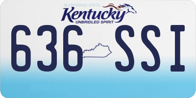 KY license plate 636SSI