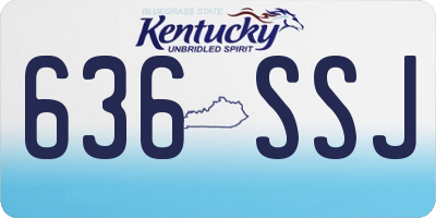 KY license plate 636SSJ