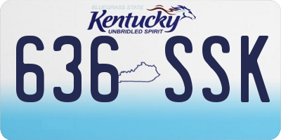 KY license plate 636SSK