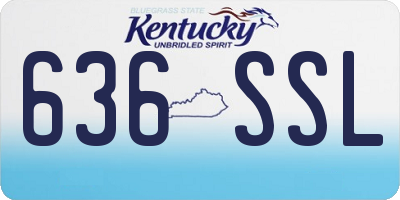 KY license plate 636SSL