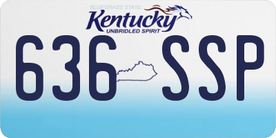 KY license plate 636SSP