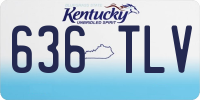 KY license plate 636TLV