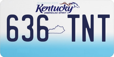 KY license plate 636TNT
