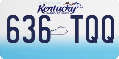 KY license plate 636TQQ