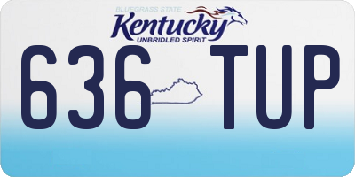 KY license plate 636TUP
