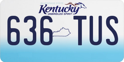 KY license plate 636TUS