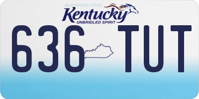 KY license plate 636TUT