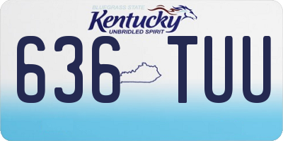 KY license plate 636TUU