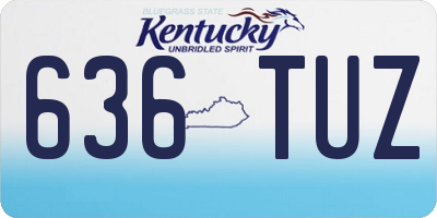 KY license plate 636TUZ