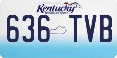 KY license plate 636TVB