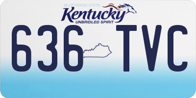 KY license plate 636TVC
