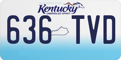 KY license plate 636TVD