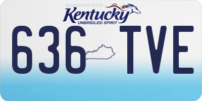 KY license plate 636TVE