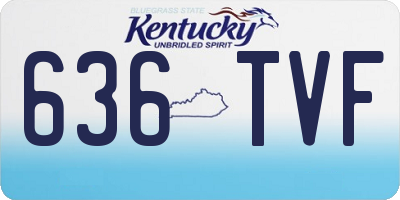 KY license plate 636TVF