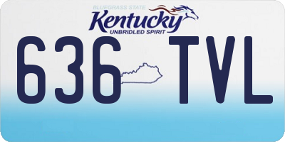 KY license plate 636TVL
