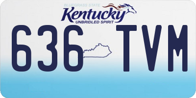 KY license plate 636TVM