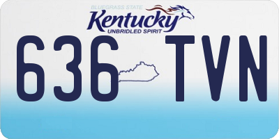 KY license plate 636TVN
