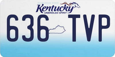 KY license plate 636TVP