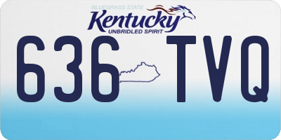 KY license plate 636TVQ